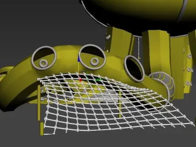 kids indoor outdoor ocean animal octopus playground equipments 3D model