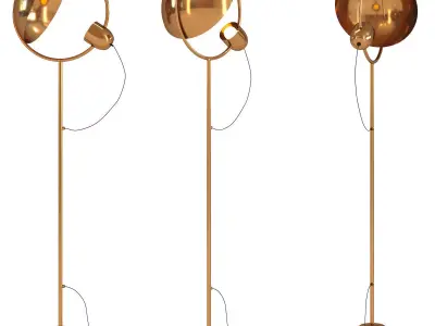 Floor Lamp Reflector Brass 3D model