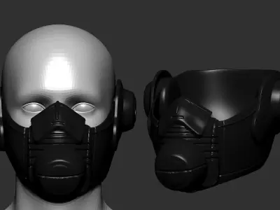 helmet high poly sculpt 3d printable  3D model 154