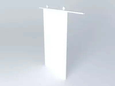Sliding Door w / rail and support with pulleys Free 3D model