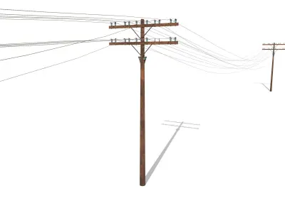 Electricity Pole Pack 3D model