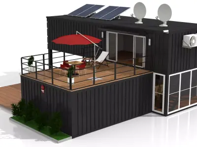 Container House Low-poly 3D model