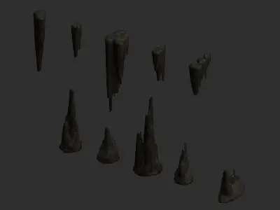 Cave Rock Pack 1 - Cave Low-poly 3D model