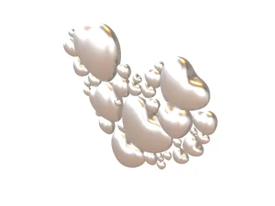 Combination Design Heart Icon v1 018 3D model