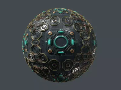 Cyberpunk Seamless PBR Texture 15 Texture