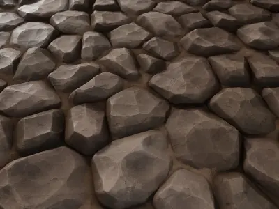 Stylized Rocks Material 3D model