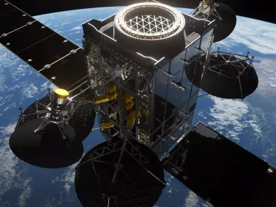 High Poly Com Satellite - C4D Octane 3D model