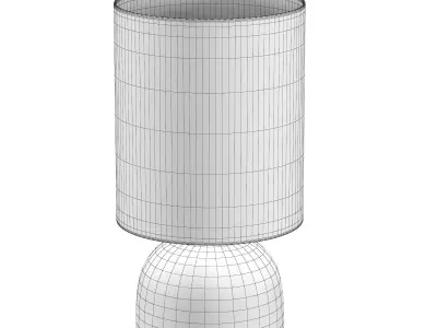 Small Agnes Lamp in Chalk 3D model