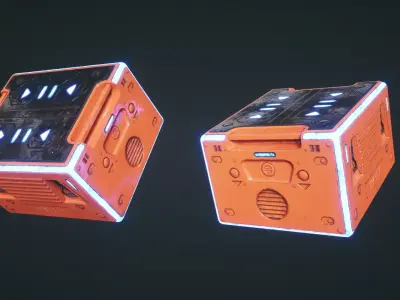 Sci Fi Box Tool Low-poly 3D model
