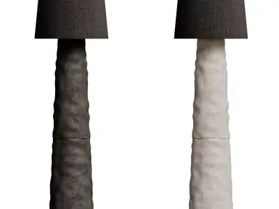 Sculpted Clay Floor Lamp By Faina 3D model