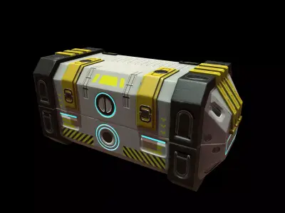 Sc-Fi box Low-poly 3D model