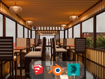 Beach resort 3D model