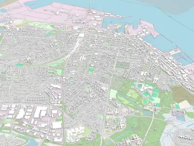 Cityscape Esbjerg Denmark 3D model