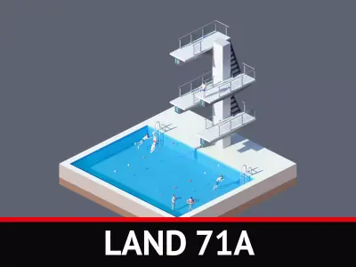 land 71A Low-poly 3D model
