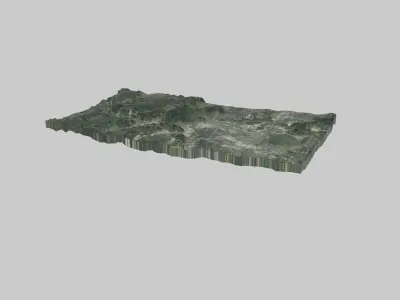 Tulsa City Low-poly 3D model