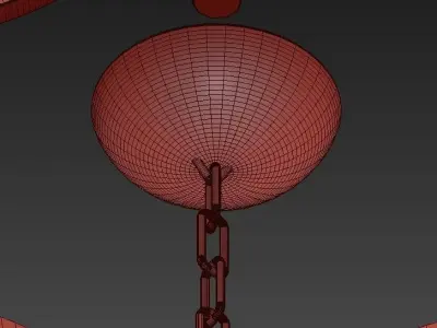 Wide chandelier 3D model