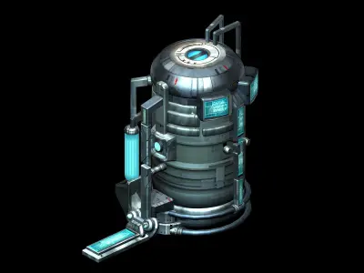 Future World - Ground Chemical Container 03 3D model