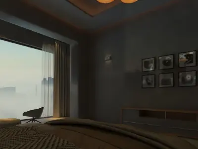  bedroom design Low-poly 3D model