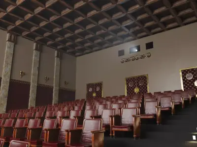 Movie Theater Classic Interior 3D model