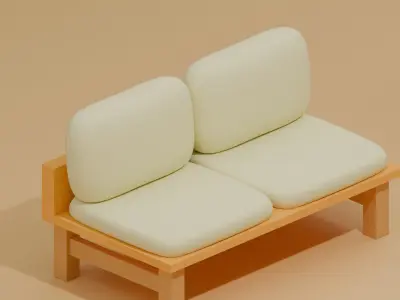 Sofa 3D Model  Cozy Minimal Style 3D model