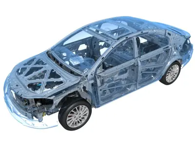  Hybrid Electric Car frame Chassis X-Ray 