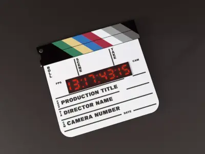 Digital Movie Clapboard 3D model
