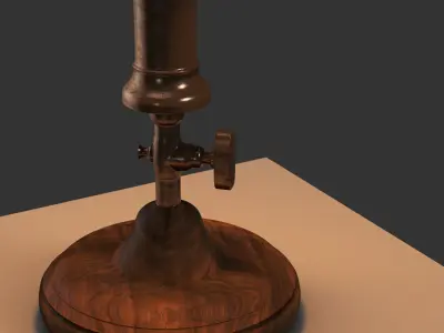 Victorian Gas lamp Low-poly 3D model