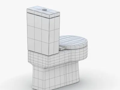1545 - Toilet Low-poly 3D model