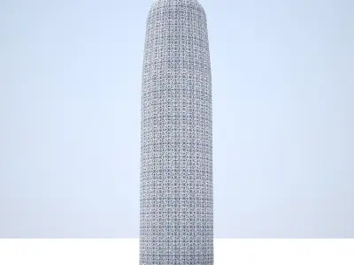 Burj Qatar low poly Low-poly 3D model