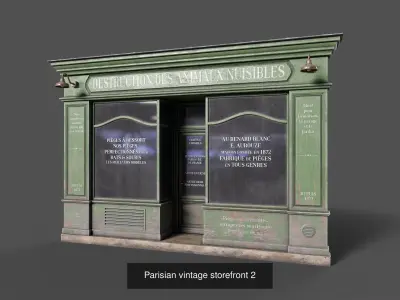 Detailed Parisian shopfronts collection  3D Model Pack