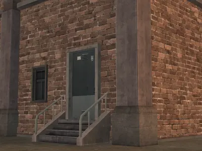 Small Industrial Building 02 Low-poly 3D model