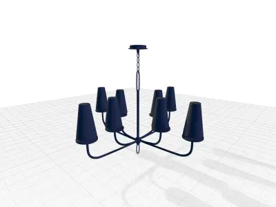 Beyer Light Shaded Classic Traditional Chandelier - 2 Colour 3D model