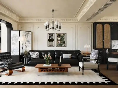 French retro 3D model