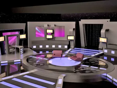 Virtual TV Studio 3D model