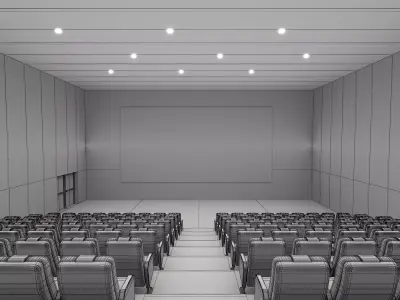 Movie Theater Interior 01 3D model