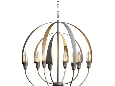 Double Cirque Chandelier 3D model