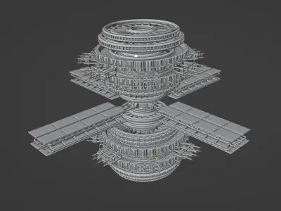 SpaceStation 3D model