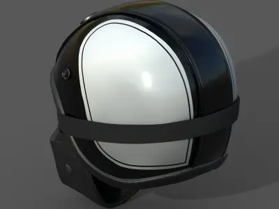 Helmet scifi military combat 3d futuristic technology  Low-poly 3D model