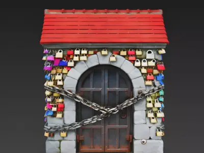 Eternal Vow Love-Lock Shrine 3D Model Low-poly 3D model