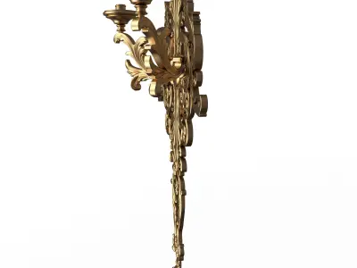 Classic Wall Chandelier 08 Low-poly 3D model