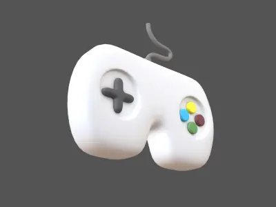 Game Controller Icon V1 001 Low-poly 3D model