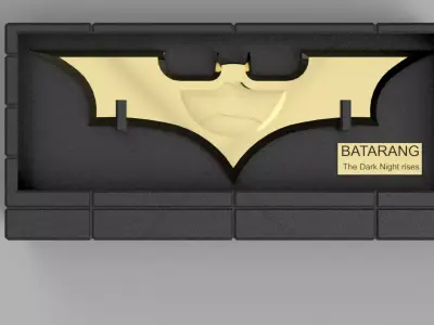 Batarang in display case 3D print model