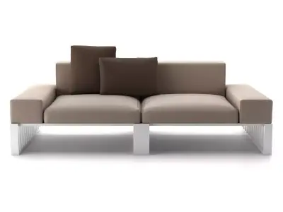 Docks sofa with metal legs 3D model