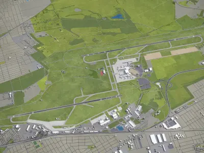 Budapest Airport Low-poly 3D model