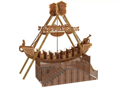 pirate ship ride 3D model
