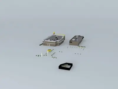 Restaurant lego building Free 3D model