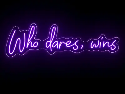 Who dares wins Neon Sign 3D model