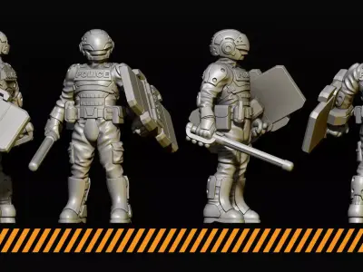 Street cops 3D print model