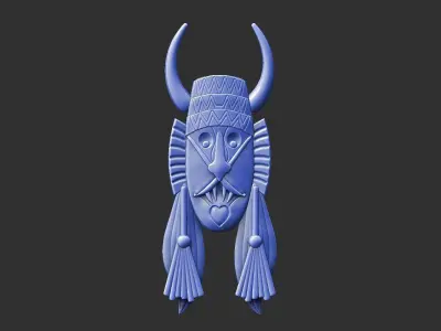 scary demon mask 3D print model