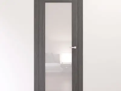 Stylish satin glass door 3D model